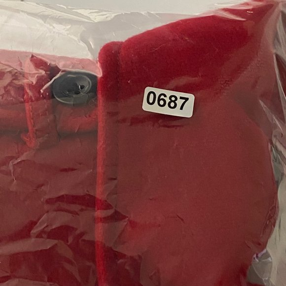 Old Navy Women's Size Small Red‎ Button Up Wool Long Sleeve Pea Coat Jacket - Picture 15 of 15